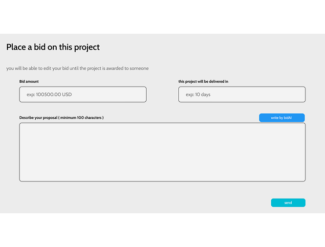 Bid your project